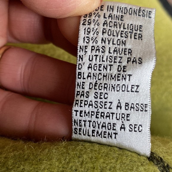 Nygard ‘Blanket’ Cardi/Jacket Lime and Dark Army Green Size 14 - Picture 9 of 11